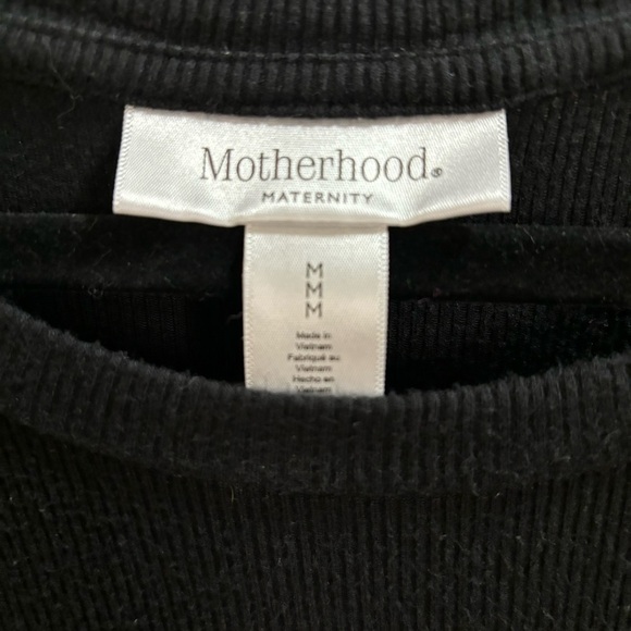 Motherhood Maternity Black Ribbed Knit Short Sleeve T-Shirt Dress Size M - Picture 11 of 11